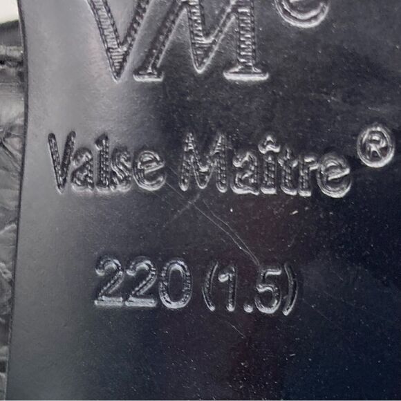 Valse Maitre Black Suede Buckle Stiletto Heels Size 220 - Picture 10 of 11